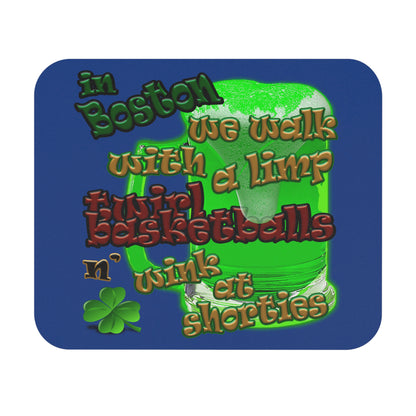 celtics logo - Mouse Pad (Rectangle) (dark blue)