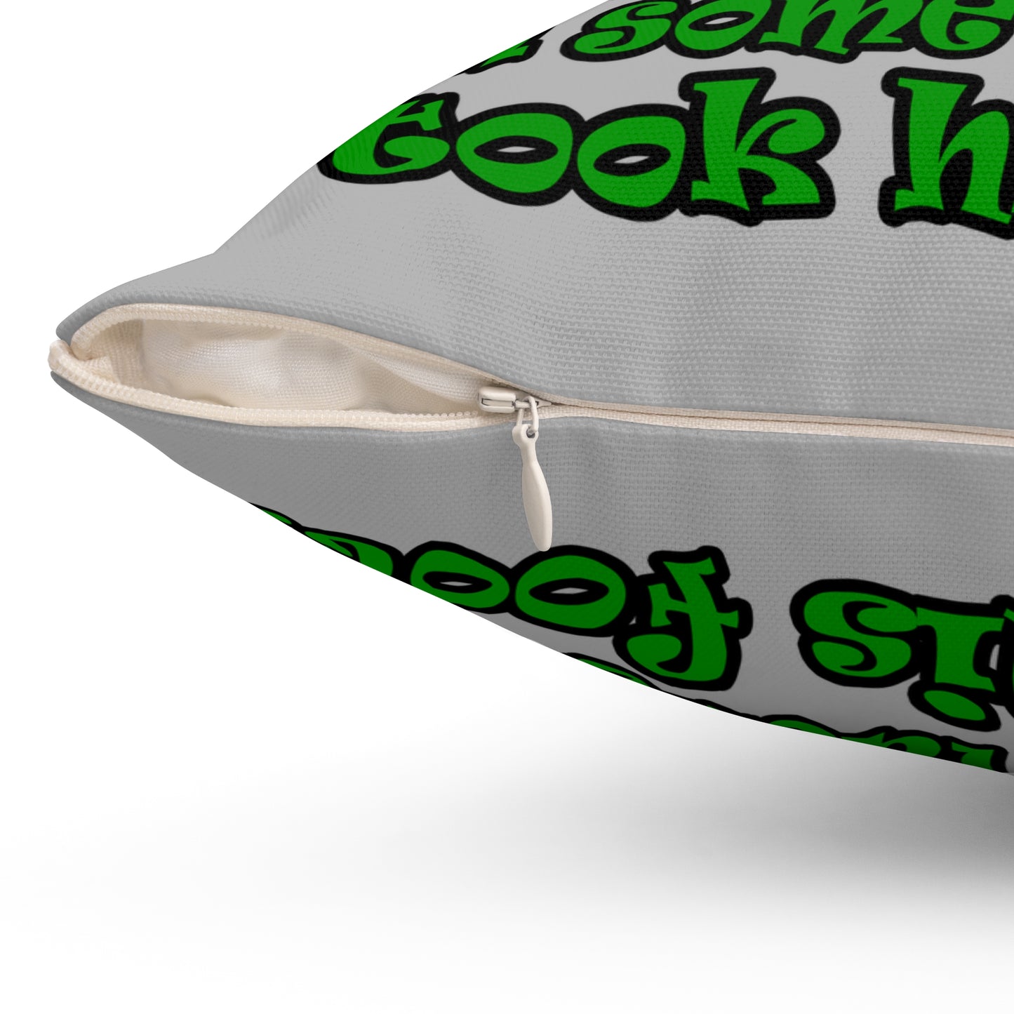 turtle race - Spun Polyester Square Pillow - (light grey)