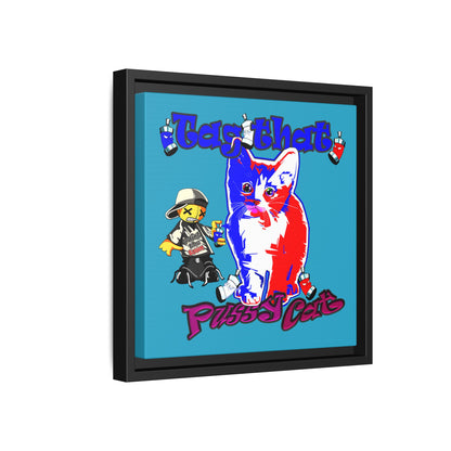 tag that - framed canvas art (turquoise)