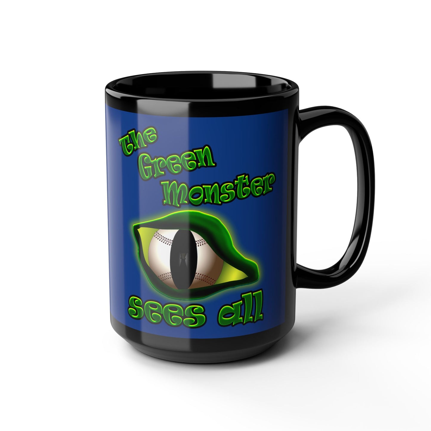 green monster - Black Mug (dark blue)
