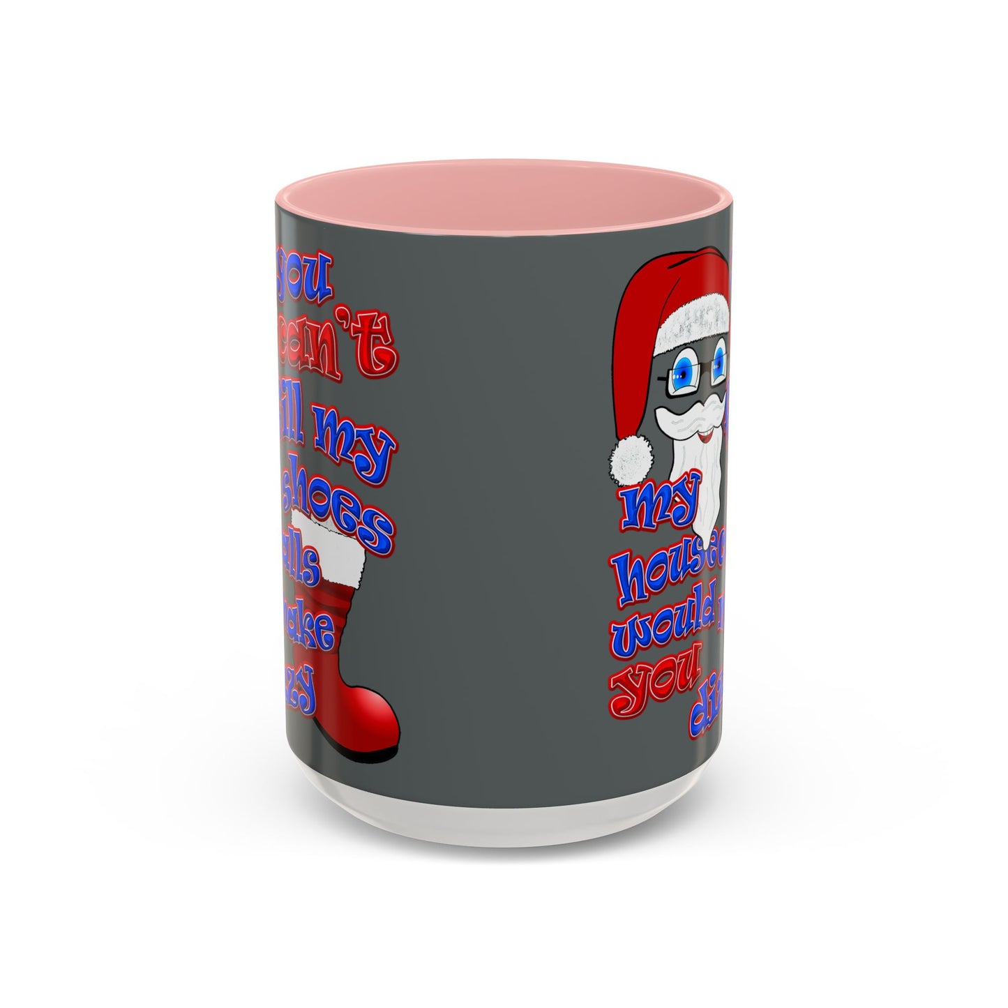 santa's shoes - Accent Mug (dark grey)