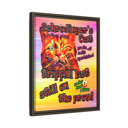 schrodinger's cat - framed canvas art (color blur)