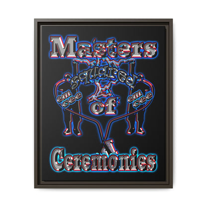 em cee squared - framed canvas art (black)