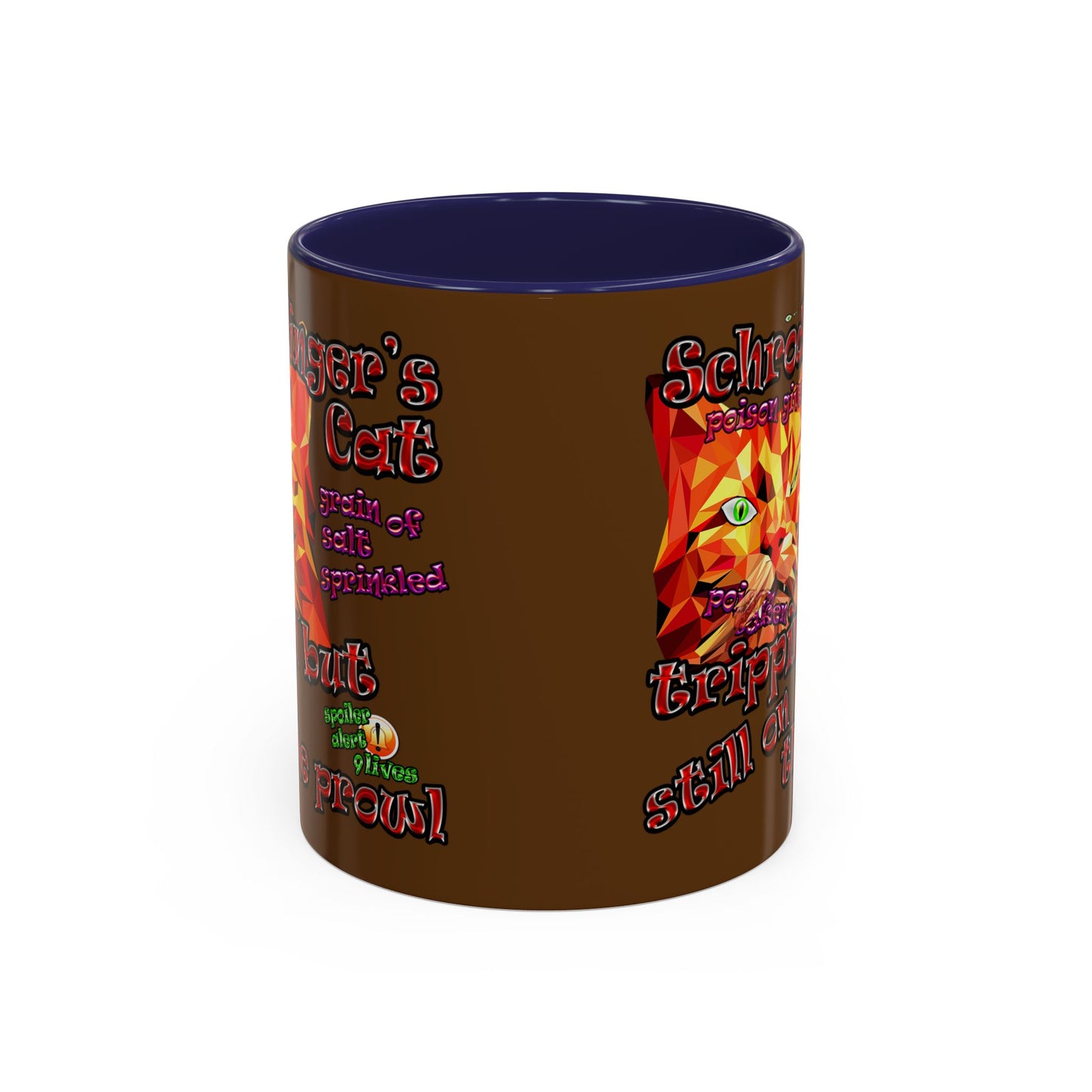 schrodinger's cat - Accent Mug (brown)