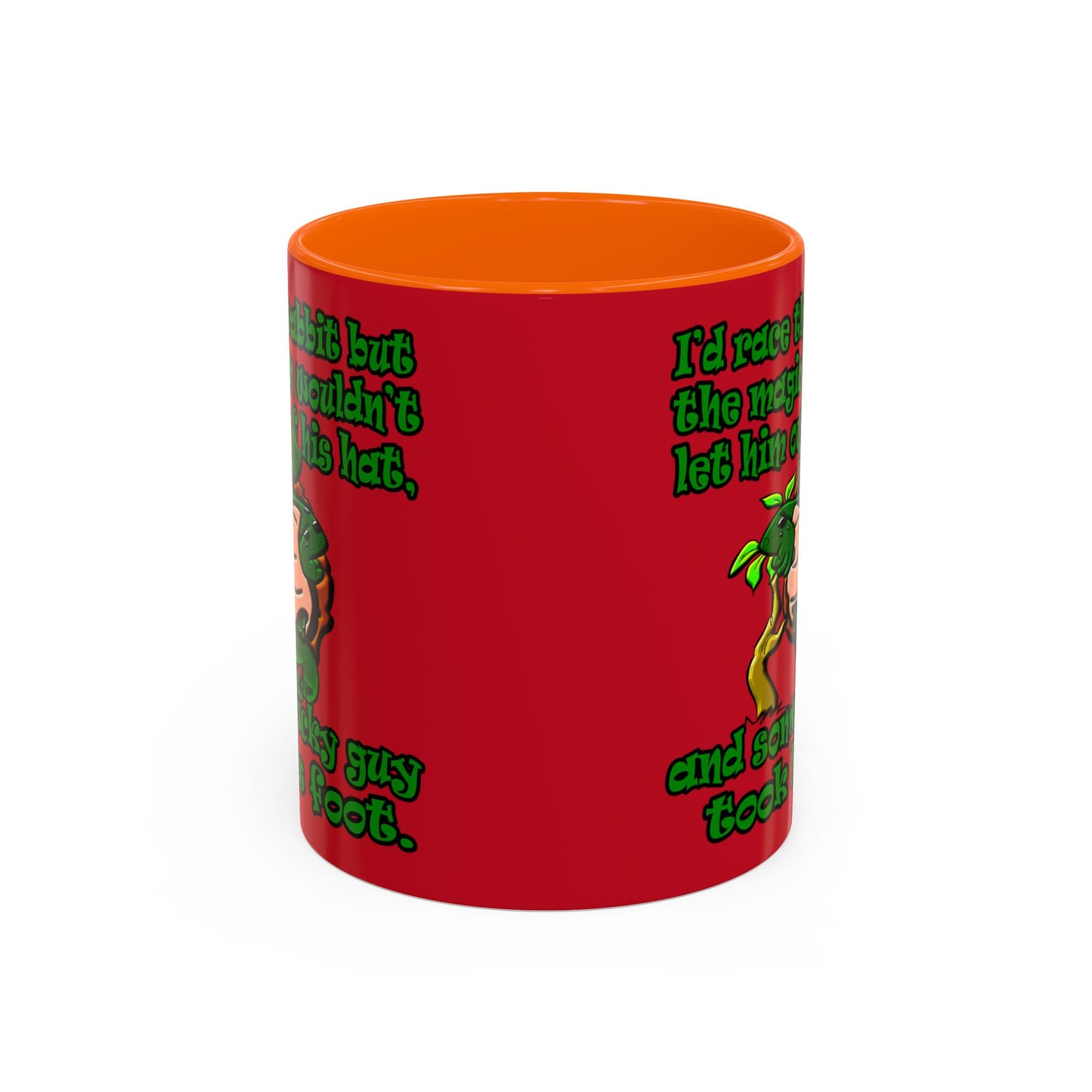 turtle race - Accent Mug (dark red)