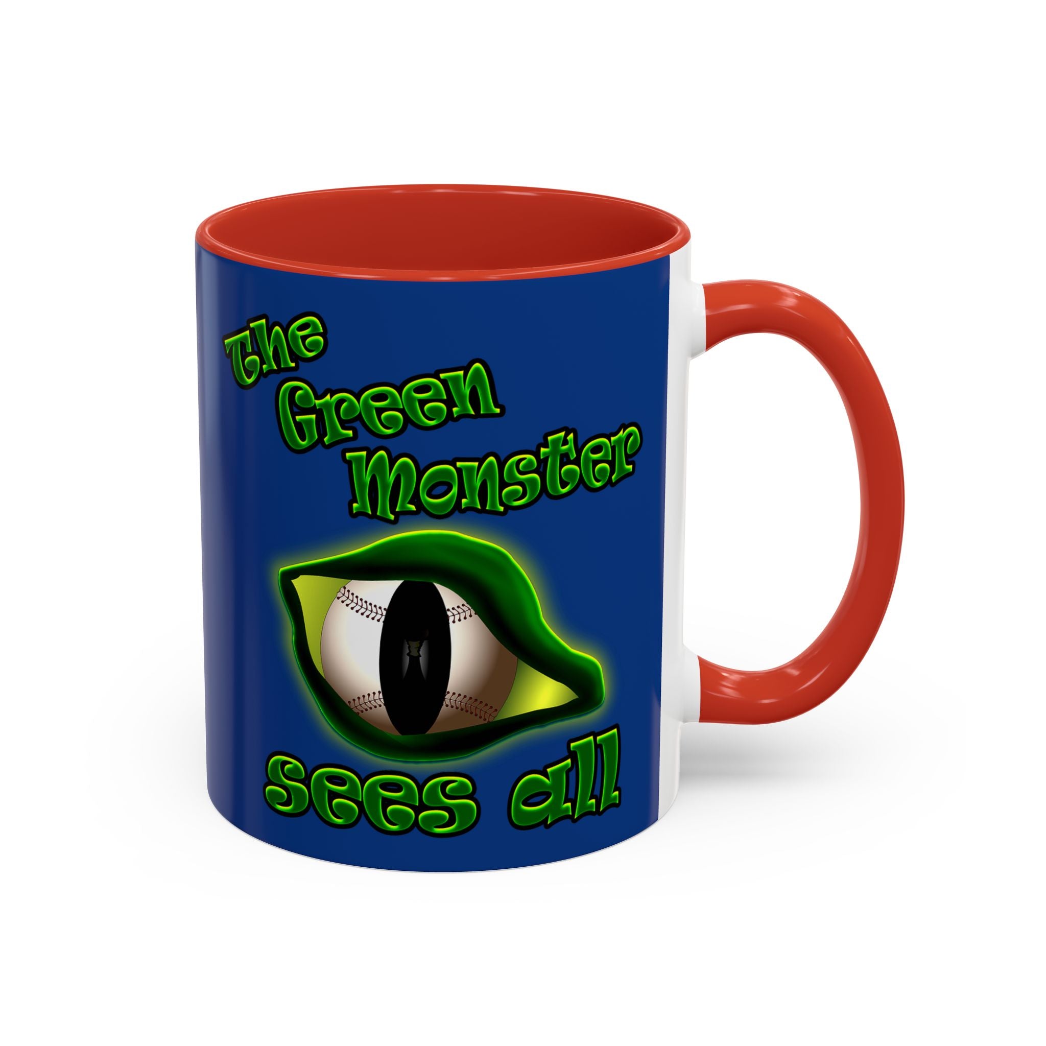 green monster - Accent Mug (dark blue)