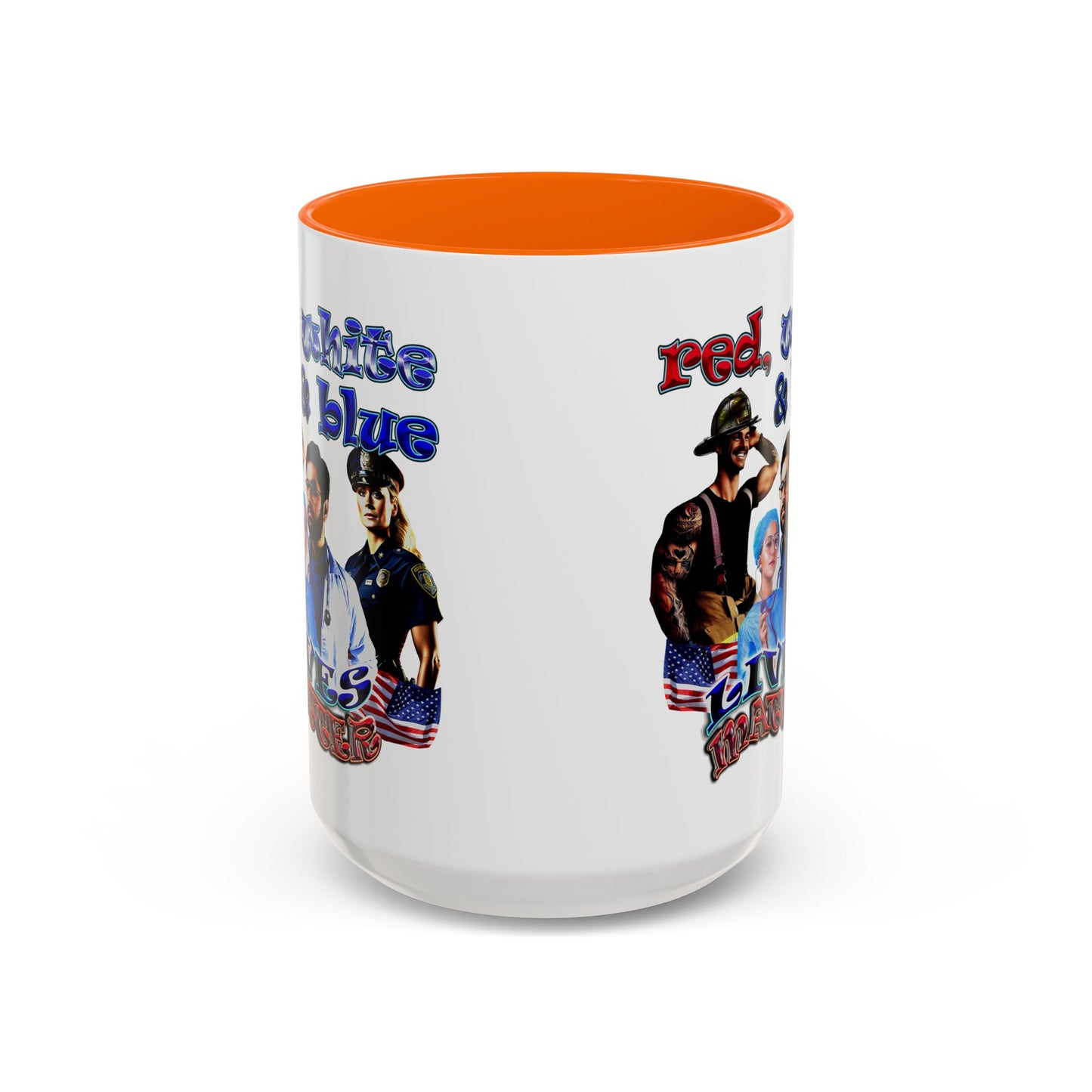 rw&b lives matter - Accent Mug (white)