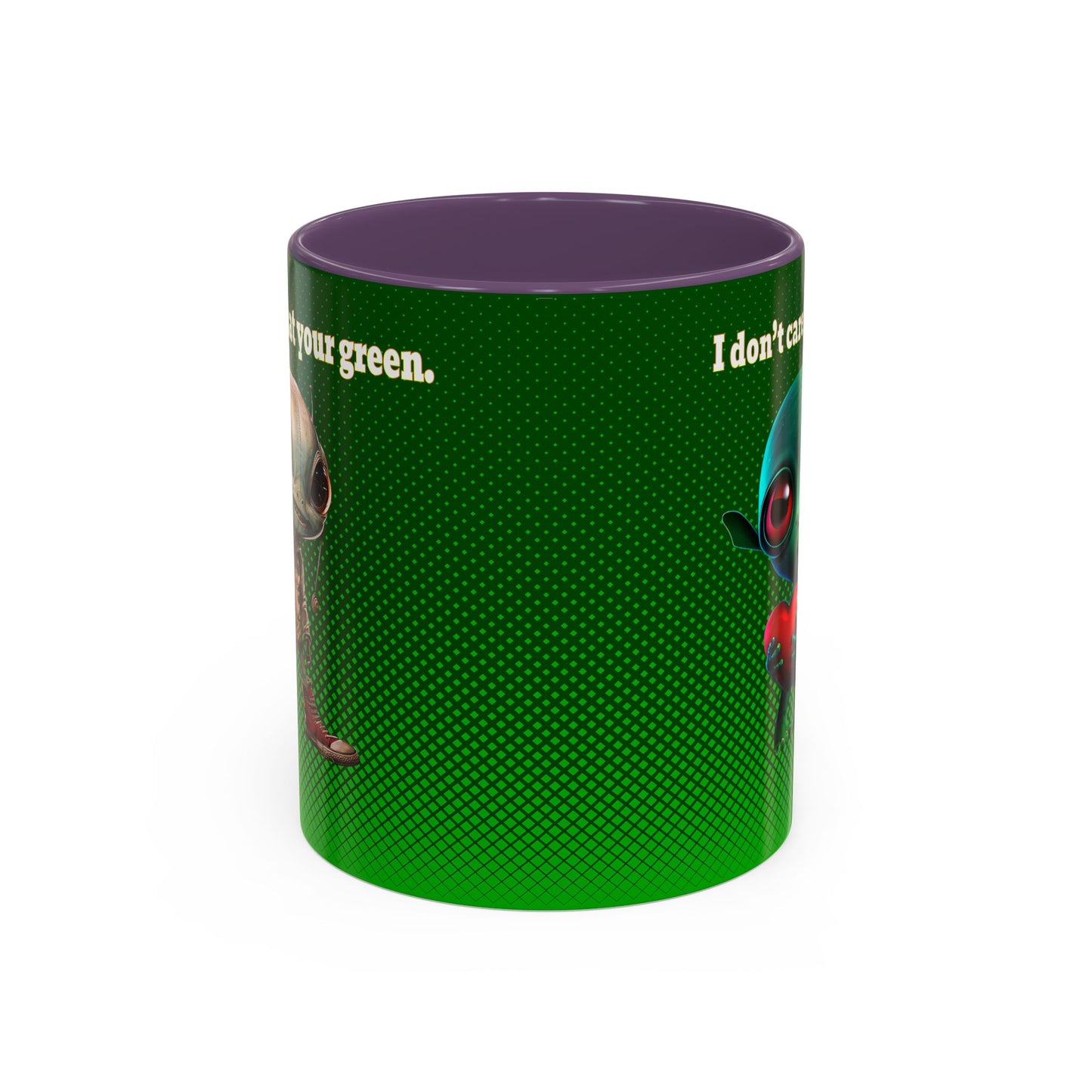 I don't care that your grey - Accent Mug (logo green)