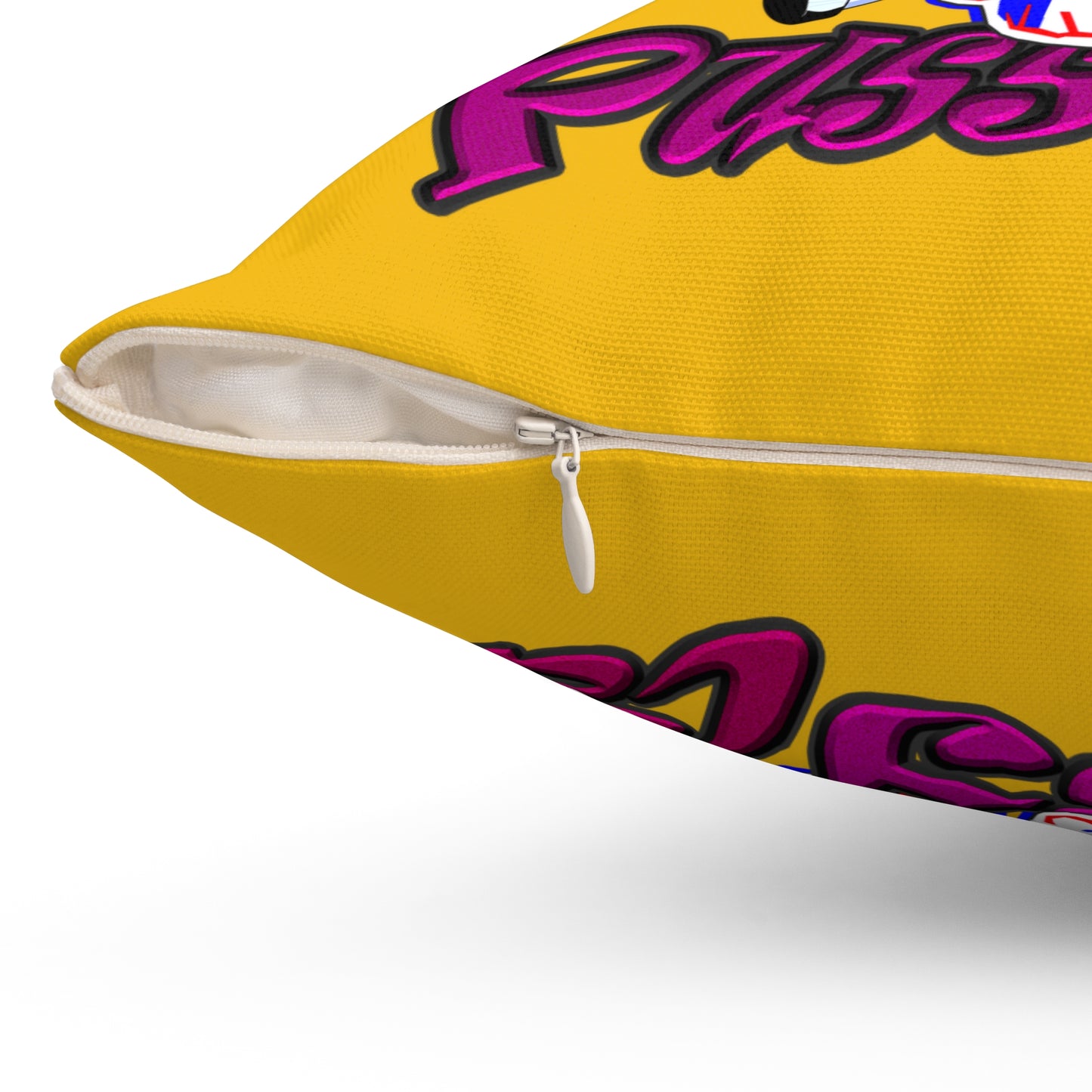 tag that - Spun Polyester Square Pillow - (yellow)
