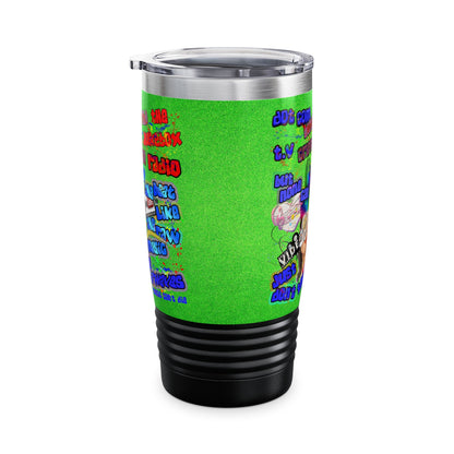 drop the beat - Ringneck Tumbler, 20oz  (green turf)