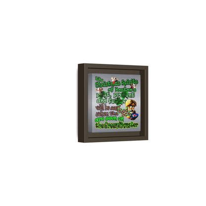 christmas spirits of boston - framed canvas art (brushed nickel)