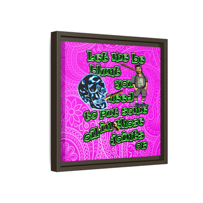 og - framed canvas art (pink swirl)