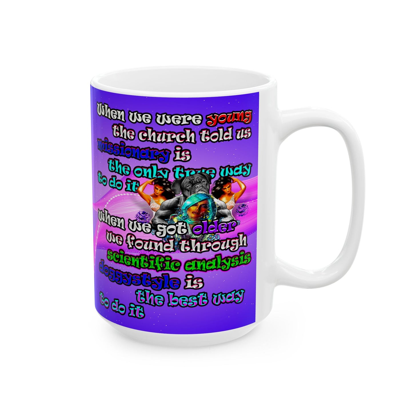 doggystyle - White Mug (purple-pink wave)
