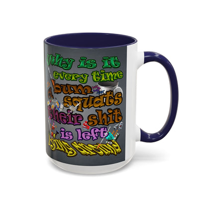 the bum's shit - Accent Mug (grey-light grey)