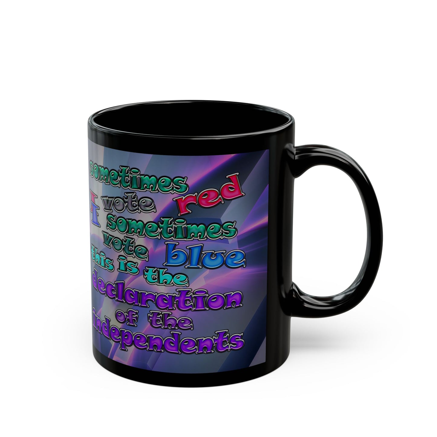 declaration of the independents - Black Mug (grey-pink wave)