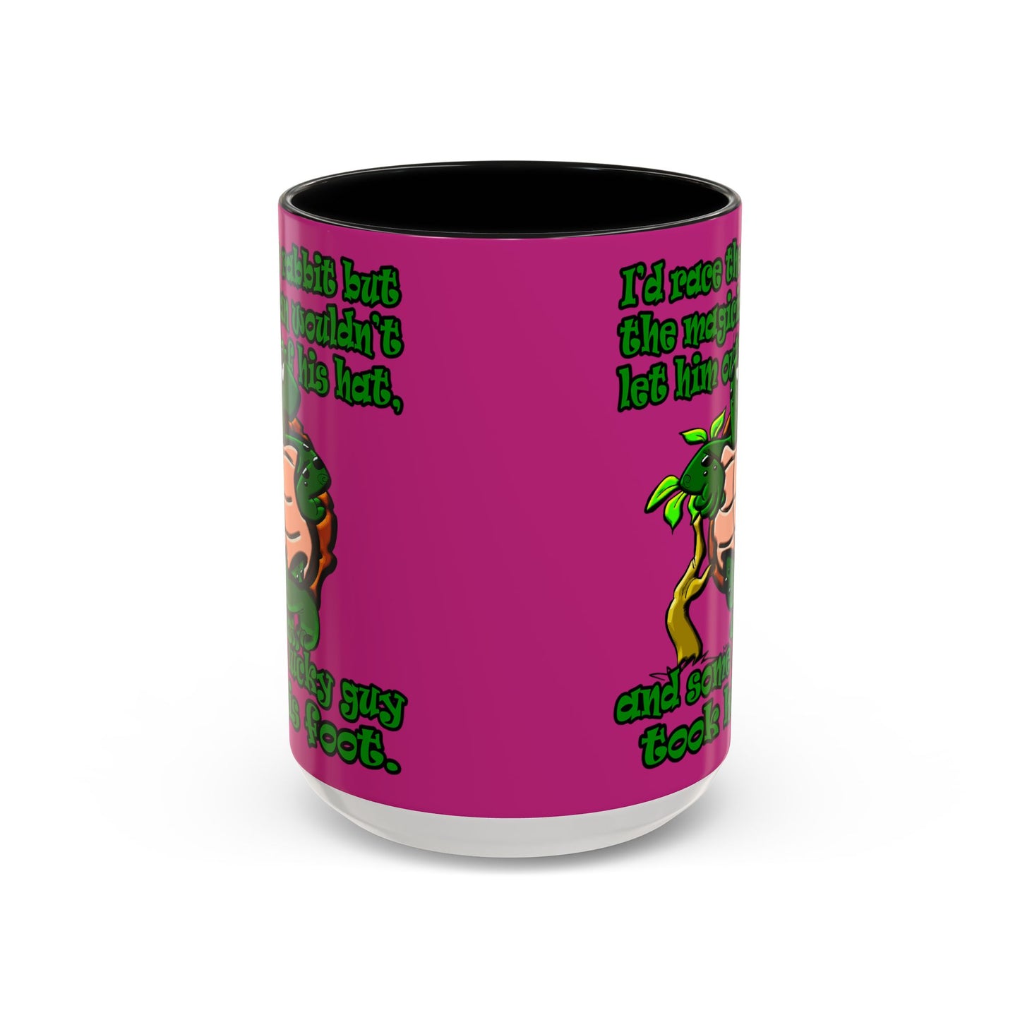 turtle race - Accent Mug (pink)