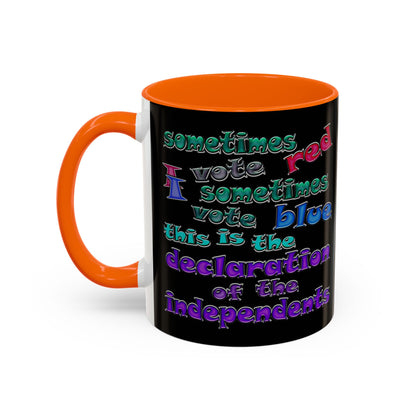 declaration of the independents - Accent Mug (black)