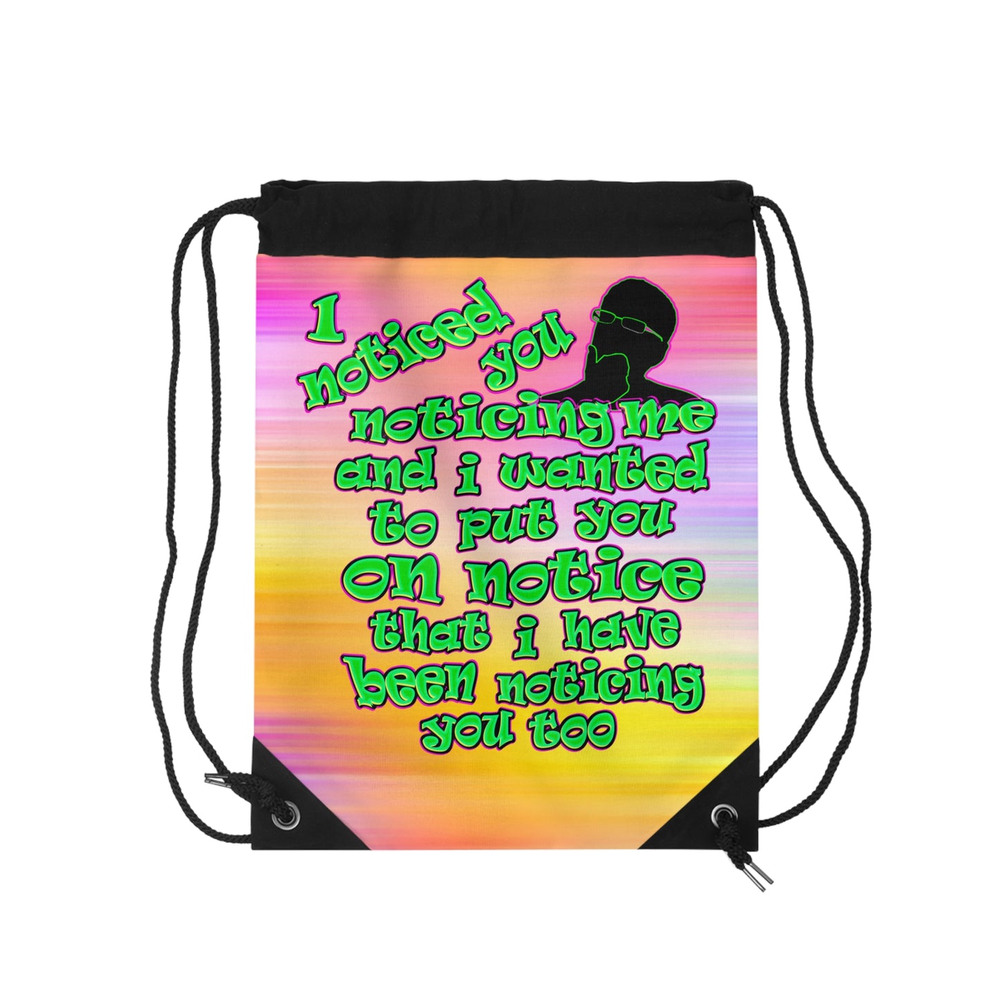 noticed you noticing - Drawstring Bag (color blur)