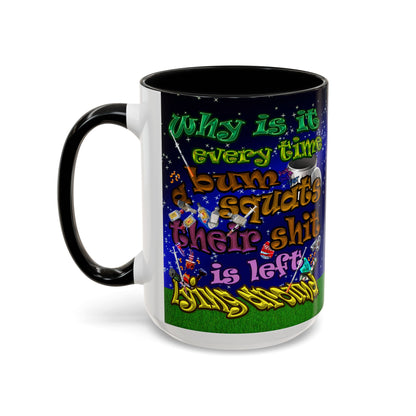 the bum's shit - Accent Mug ('snoops' background)