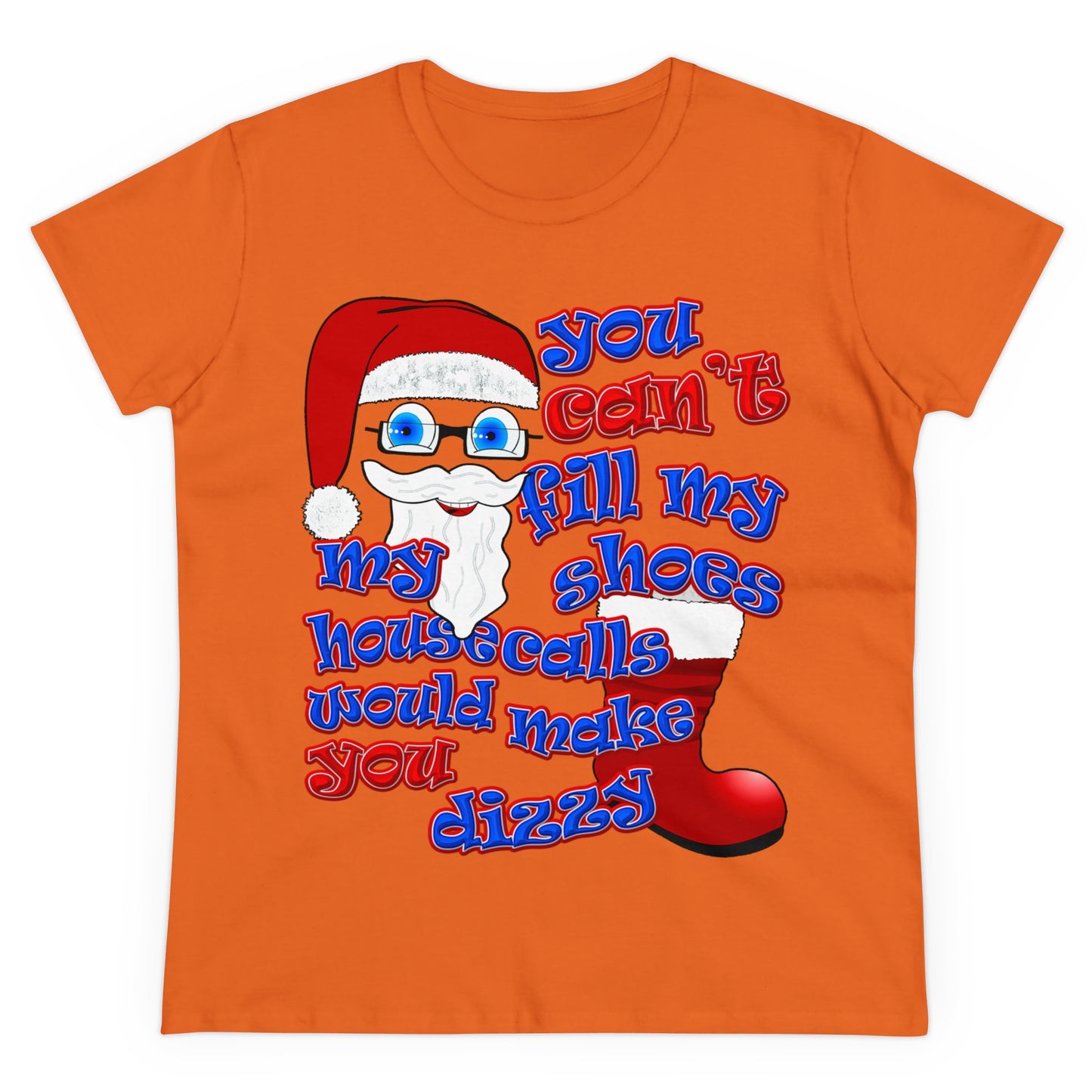 santa's shoes - Women's Midweight Cotton Tee