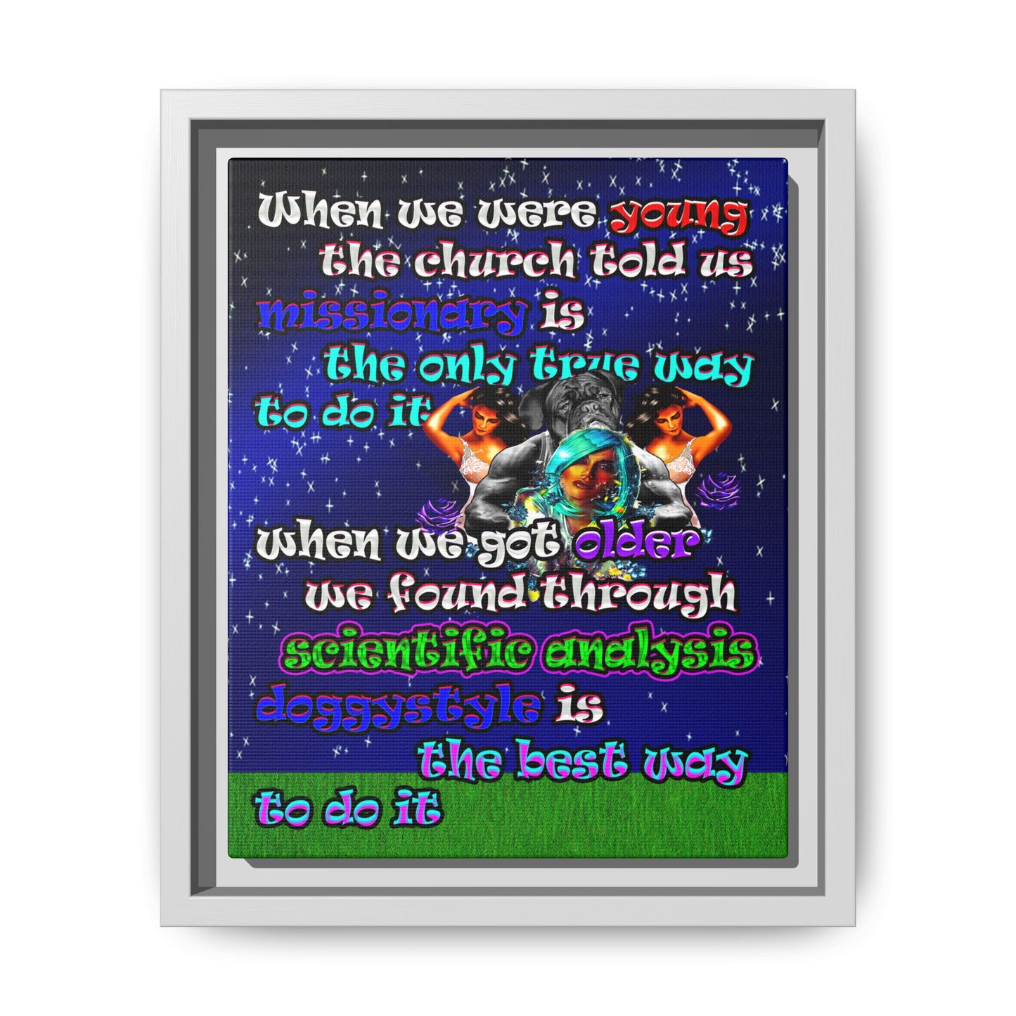 doggystyle - framed canvas art ('snoops' background)
