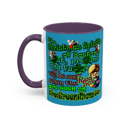 christmas spirits of boston - Accent Mug (turquoise)