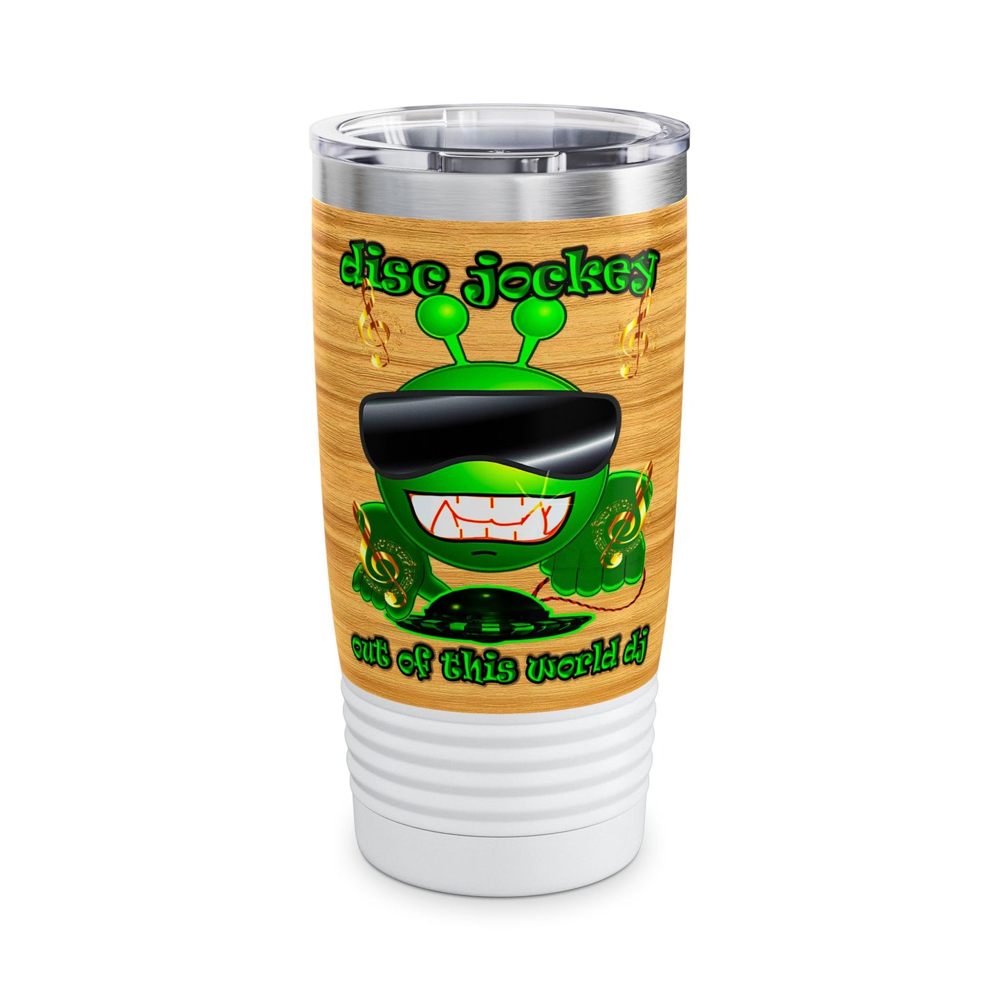 disc jockey - Ringneck Tumbler, 20oz (butterscotch wood finish)