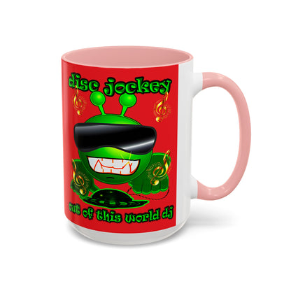 disc jockey - Accent Mug (red)