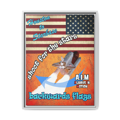 shoot for the stars - framed canvas art (burnt orange)