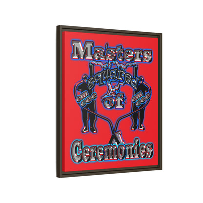 em cee squared - framed canvas art (red)
