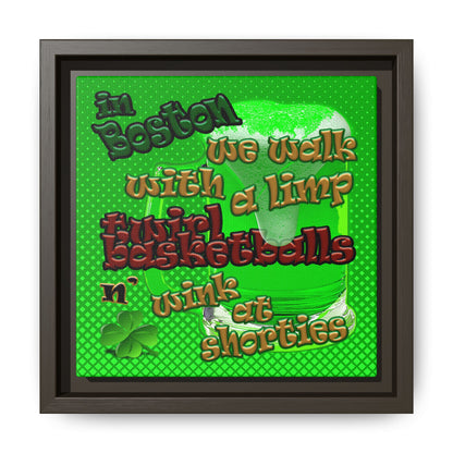 celtics logo - framed canvas art (logo green)