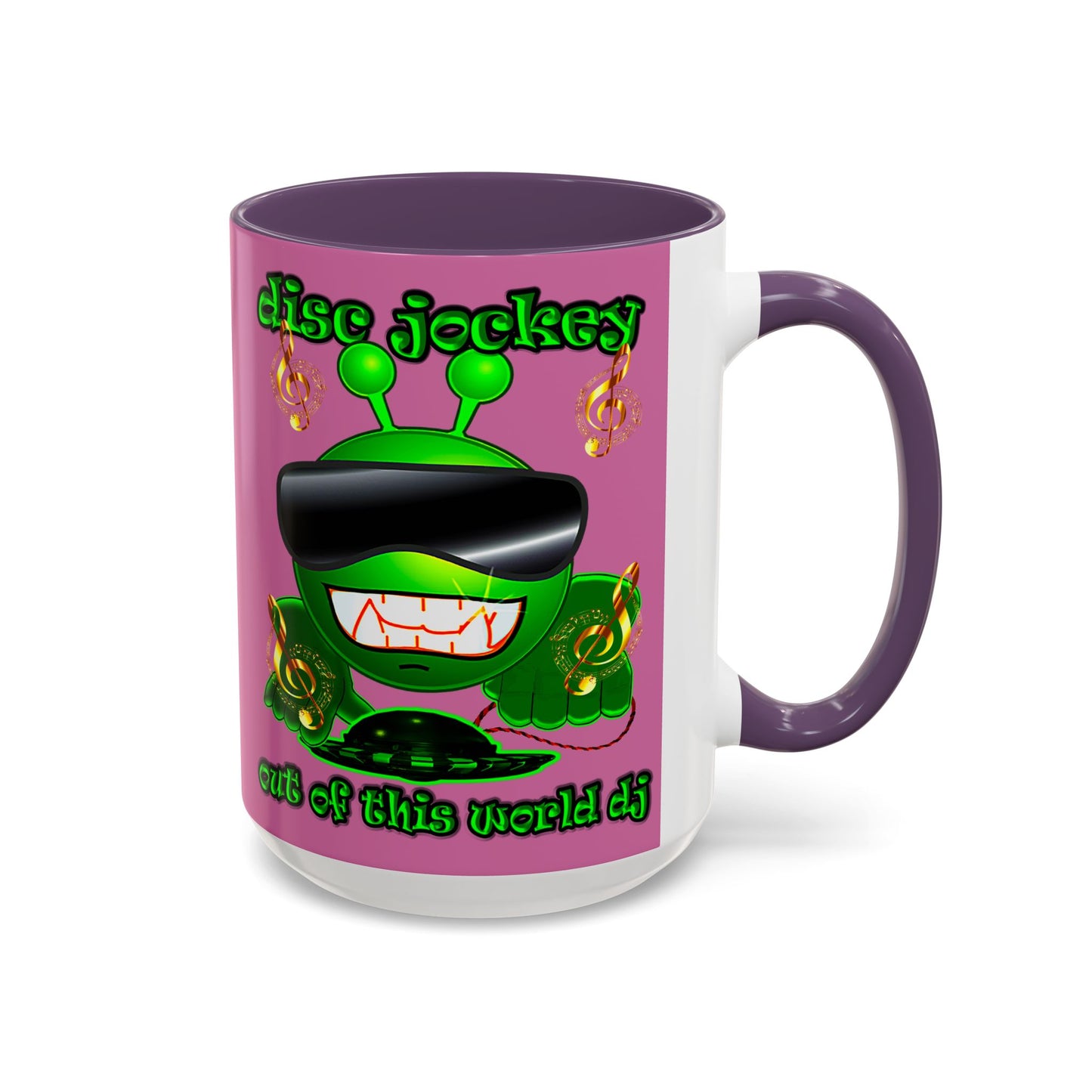disc jockey - Accent Mug (light pink)