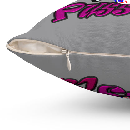 tag that - Spun Polyester Square Pillow - (grey)