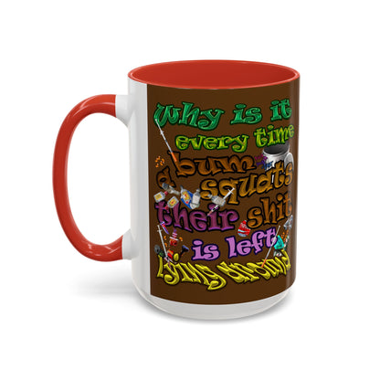 the bum's shit - Accent Mug (brown)