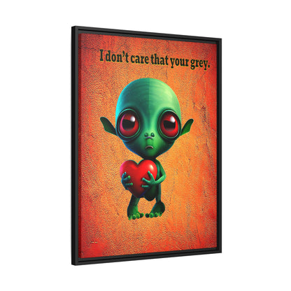 I don't care that your grey - framed canvas art (burnt orange)