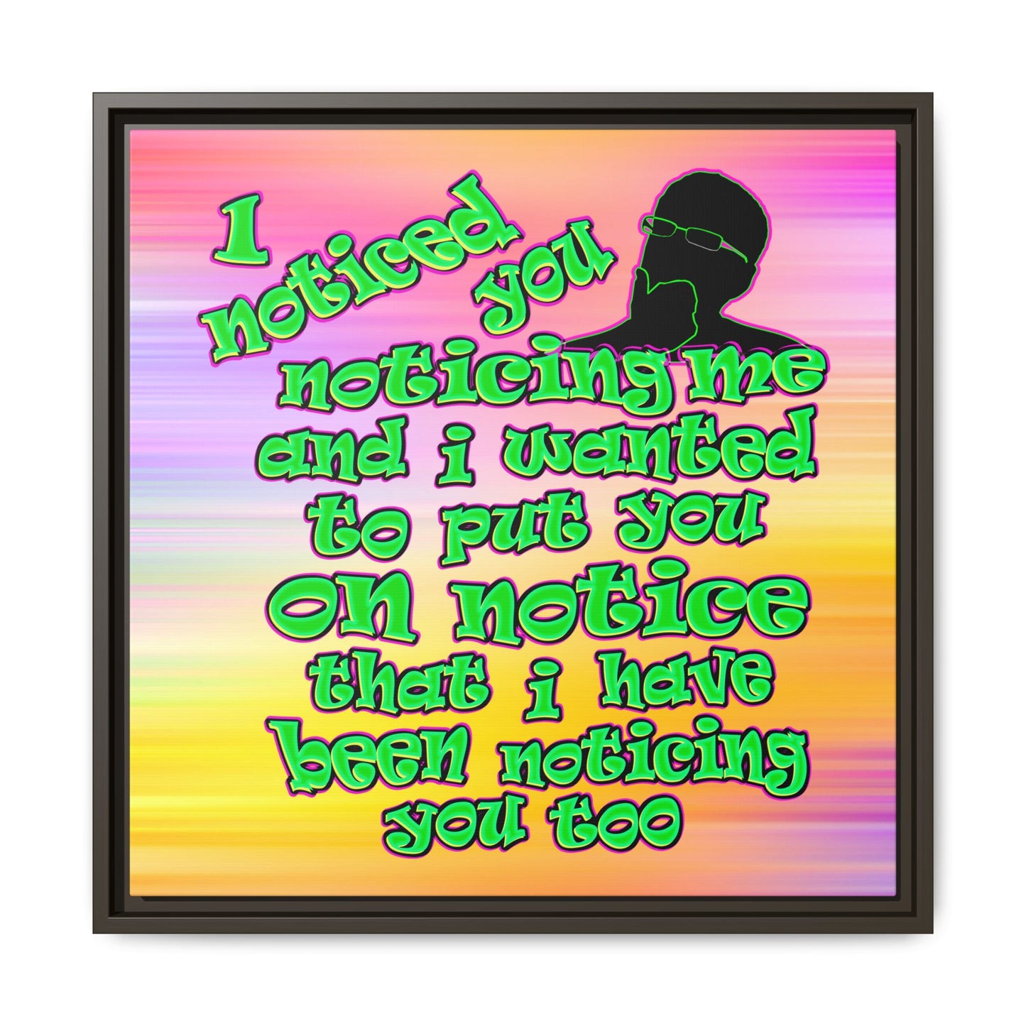 noticed you noticing - framed canvas art (color blur)