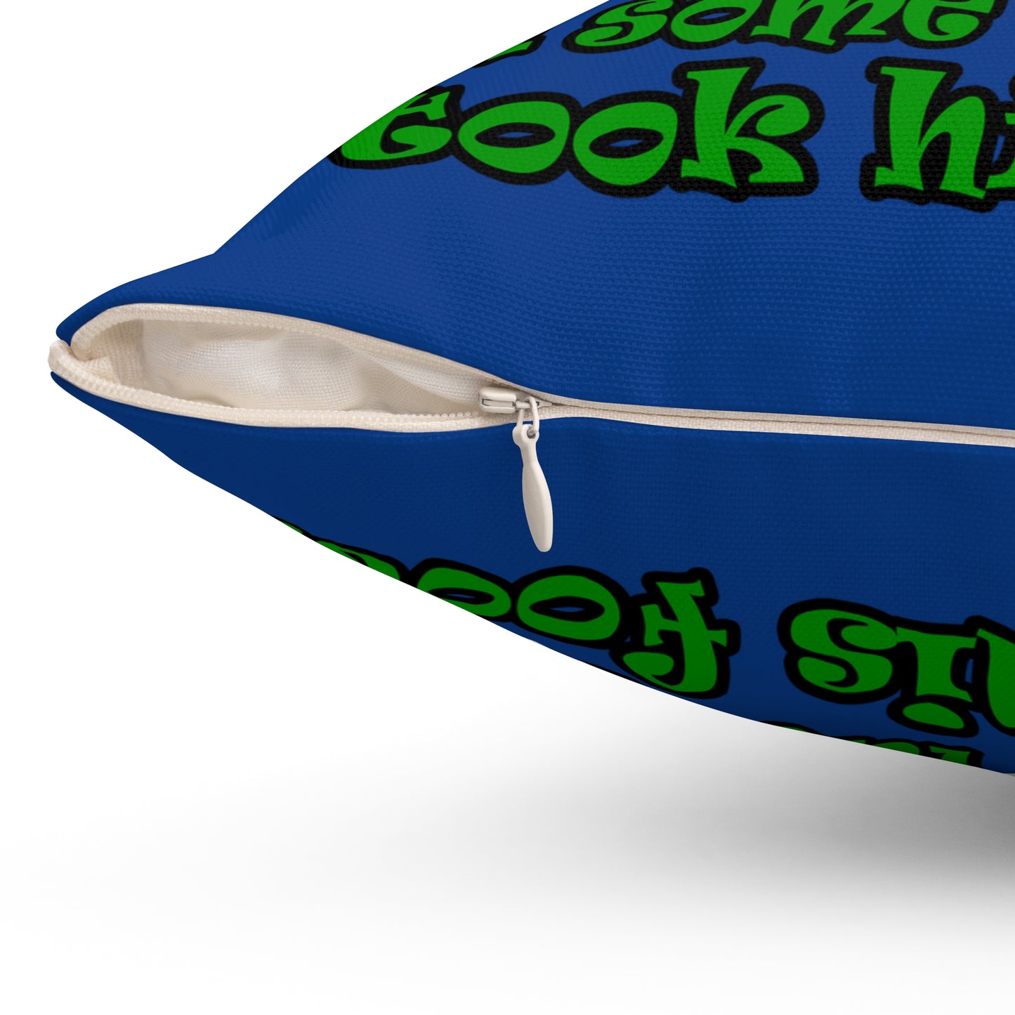 turtle race - Spun Polyester Square Pillow - (dark blue)