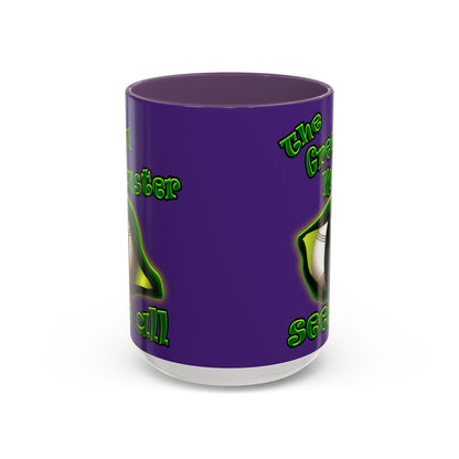 green monster - Accent Mug (purple)