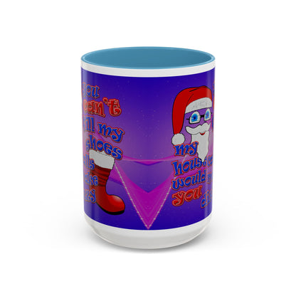 santa's shoes - Accent Mug (purple-pink wave)