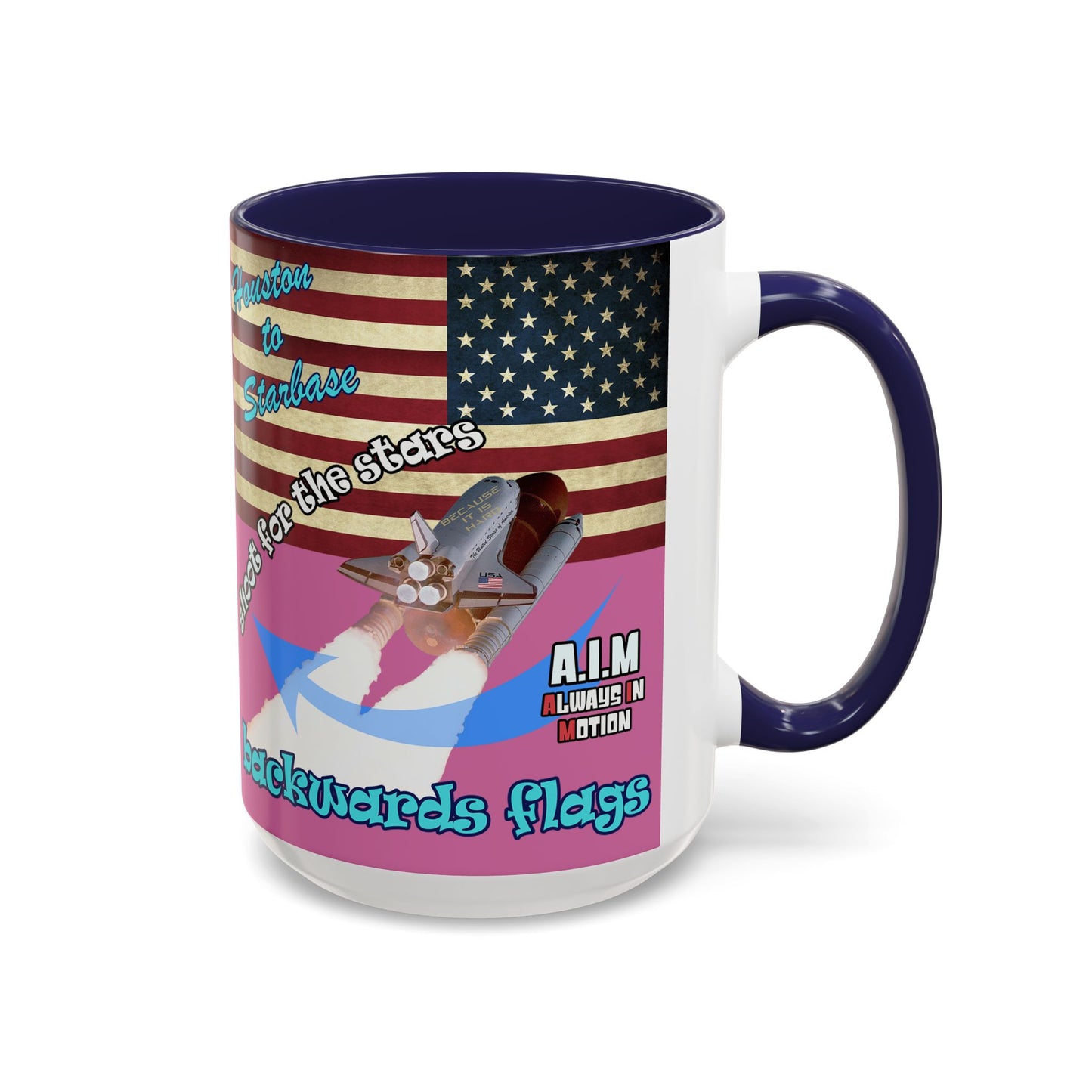 shoot for the stars - Accent Mug (light pink)