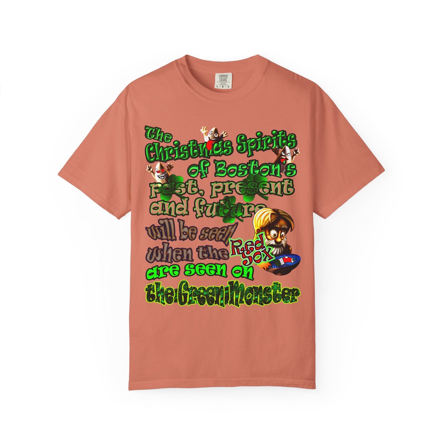 christmas spirits of boston - Unisex Garment-Dyed T-shirt