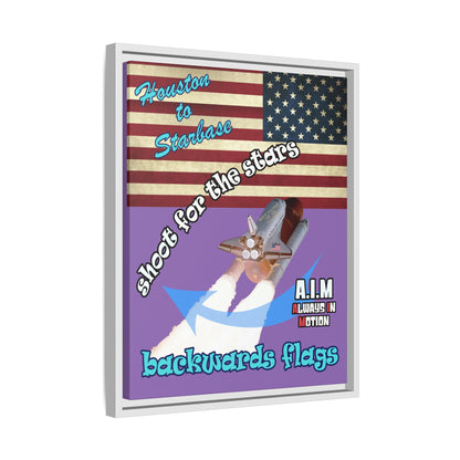 shoot for the stars - framed canvas art (light purple)