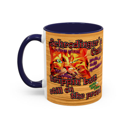 schrodinger's cat - Accent Mug (butterscotch wood finish)