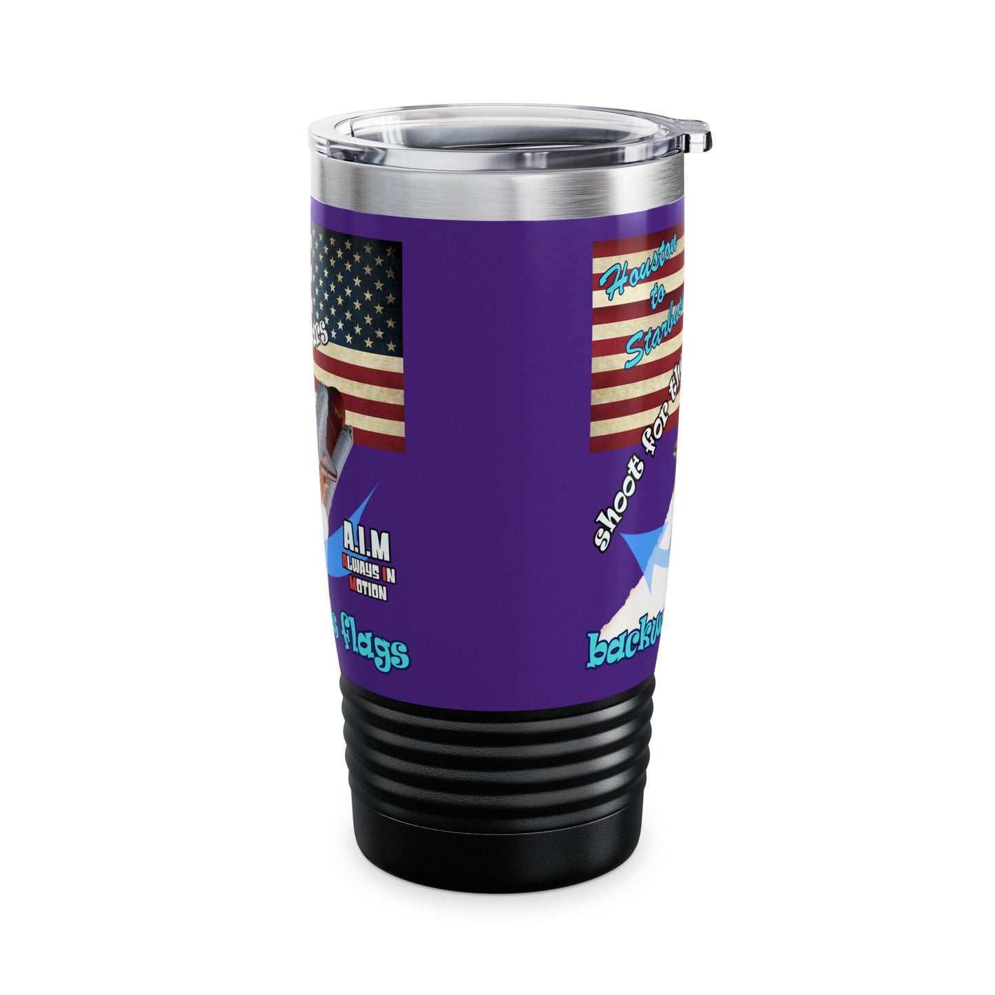 shoot for the stars - Ringneck Tumbler, 20oz (purple)
