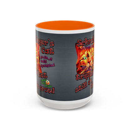 schrodinger's cat - Accent Mug (grey-light grey)