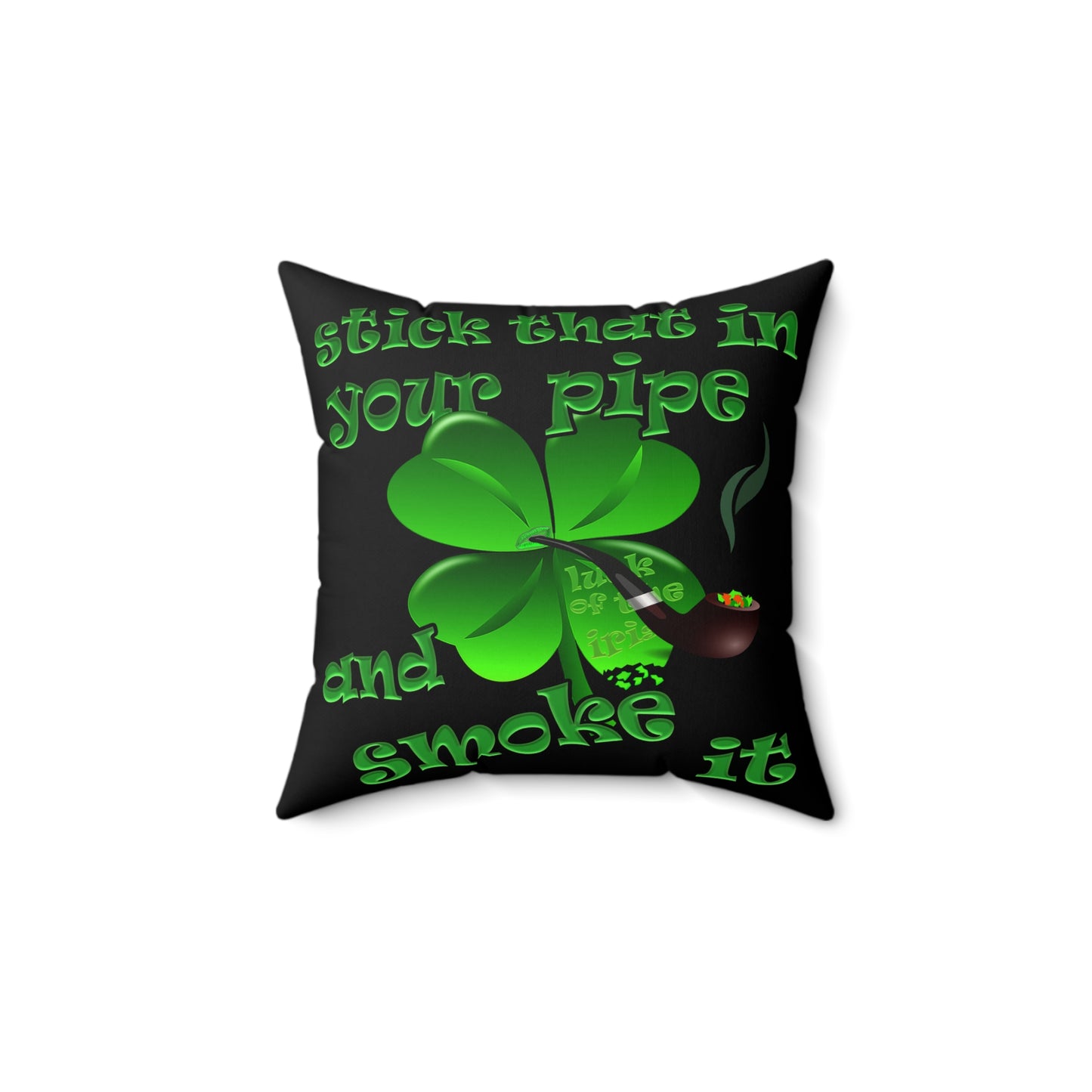 celtics logo - Faux Suede Square Pillow - (black)
