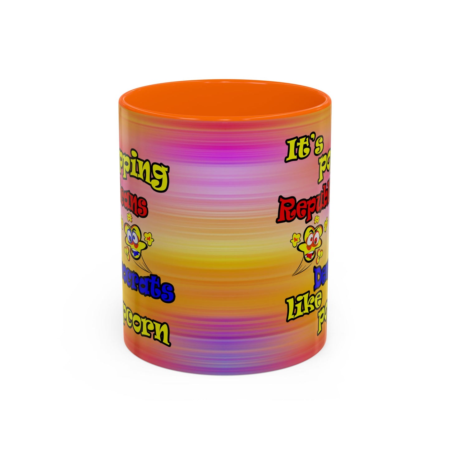 popping like popcorn - Accent Mug (color blur)