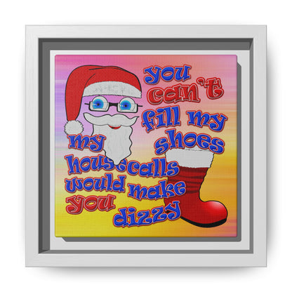 santa's shoes - framed canvas art (color blur)