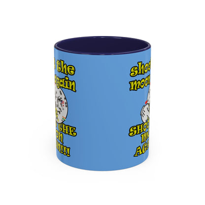 shoot the moon again - Accent Mug (light blue)