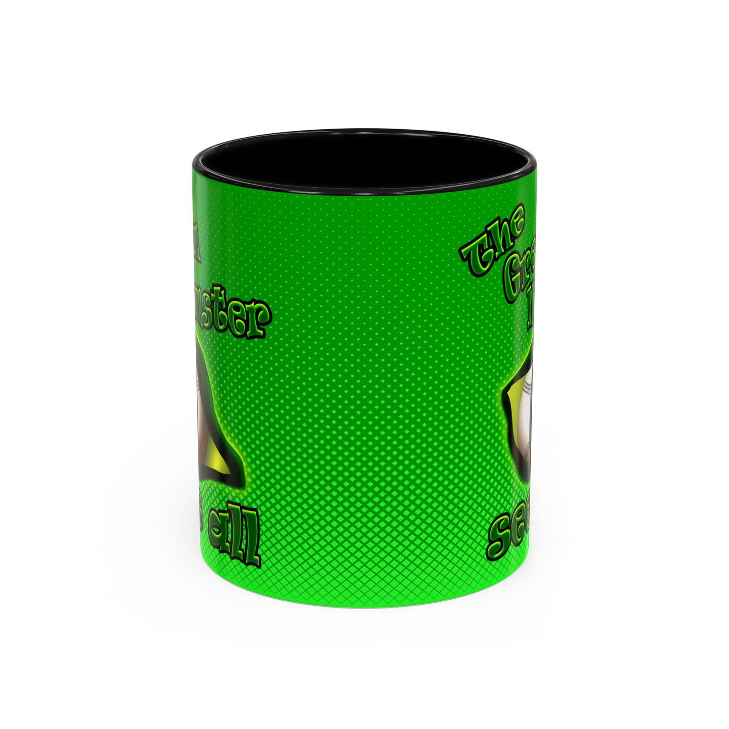 green monster - Accent Mug (logo green)